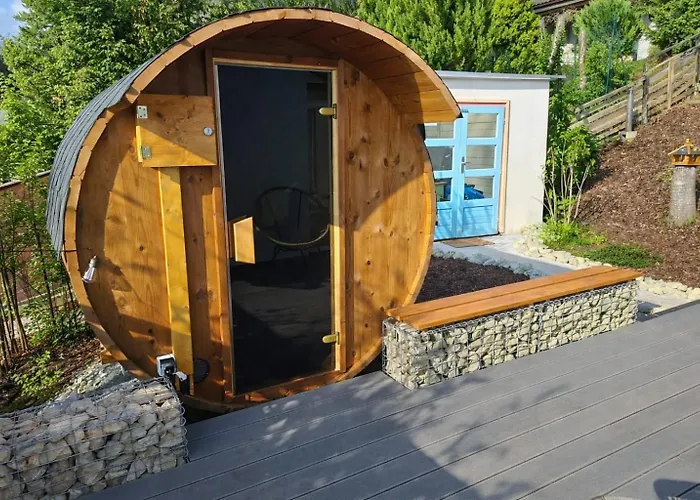 Chalet Mit Sauna, Kamin&fernblick Im Steigerwald
